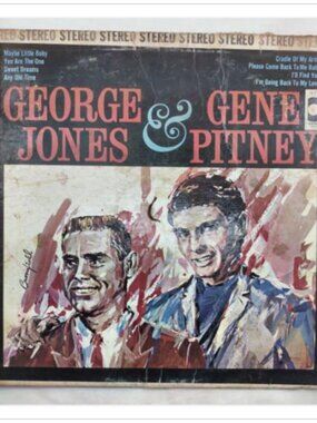 George Jones Gene Pitney Vintage Vinyl LP Country Vocal Album Design Records 629